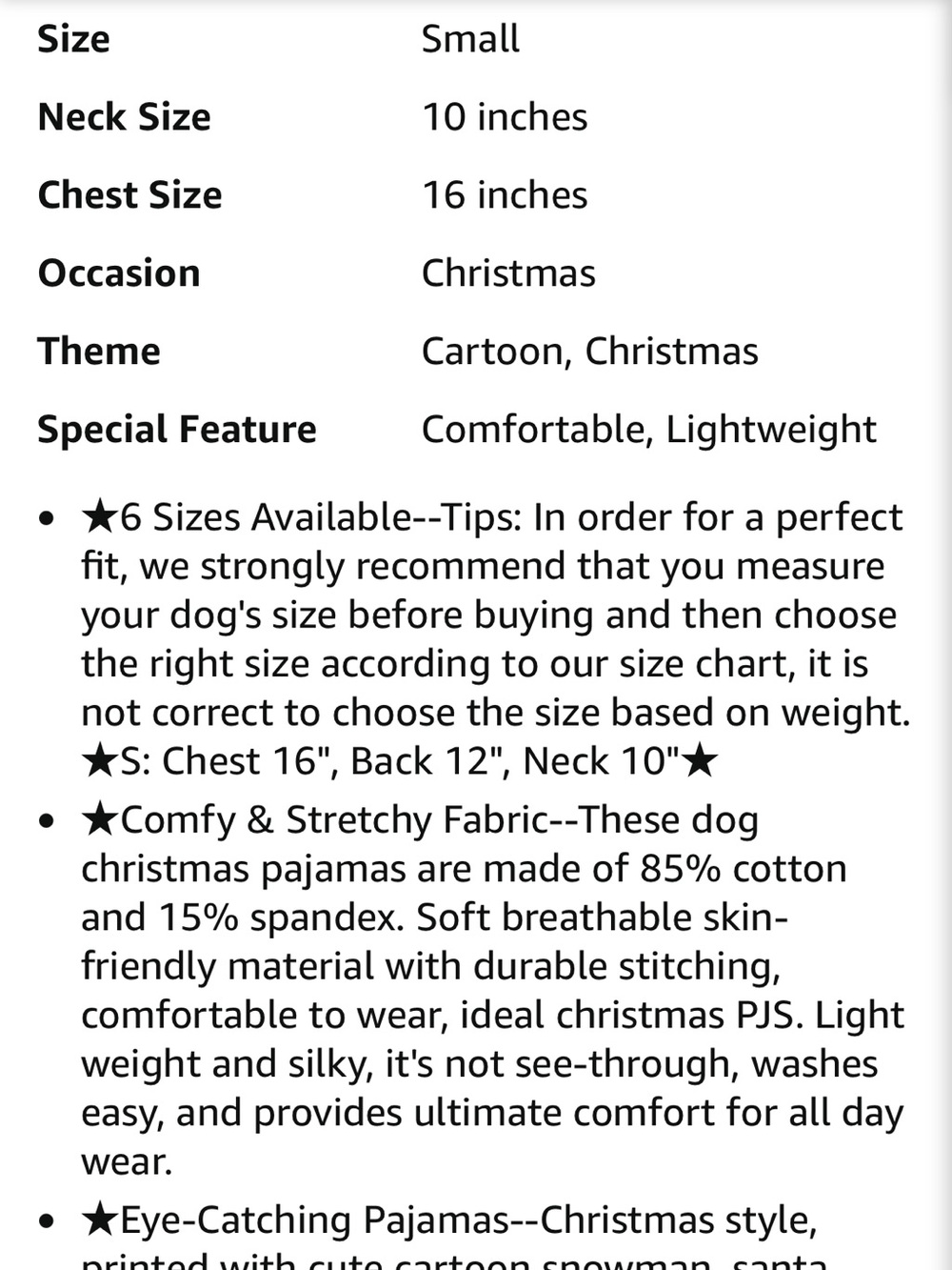 Pet Red Holiday Snowman Pajamas - Picture 6 of 6